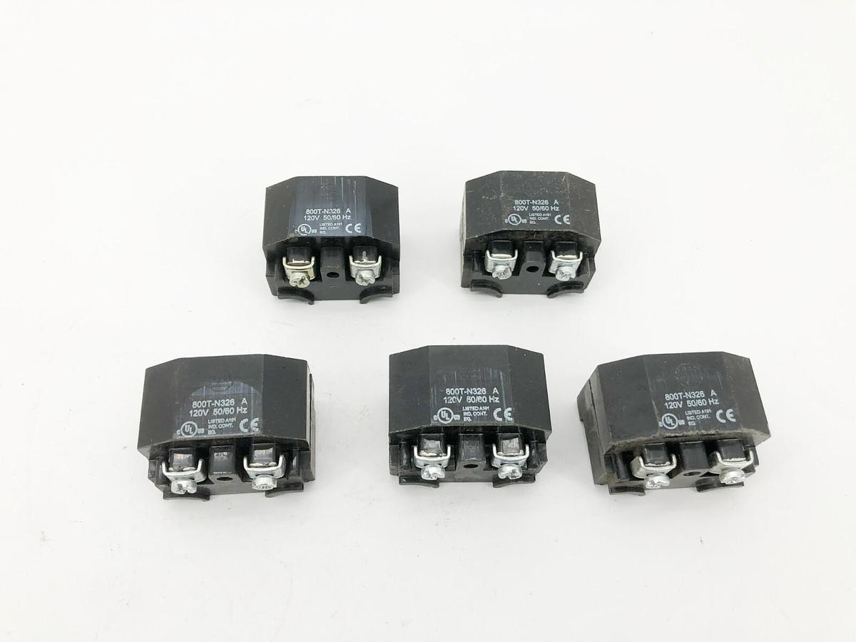 Used Lot of 5 Allen Bradley 800T-N326 Ser. A Coils 120V 50/60 Hz