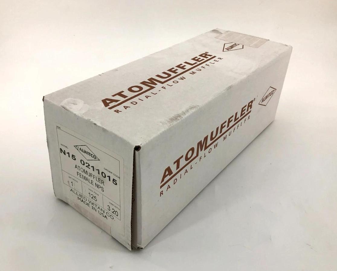 New Alwitco N15 0211015 Air Exhaust Muffler 1.5" Female NPS - Sealed Box
