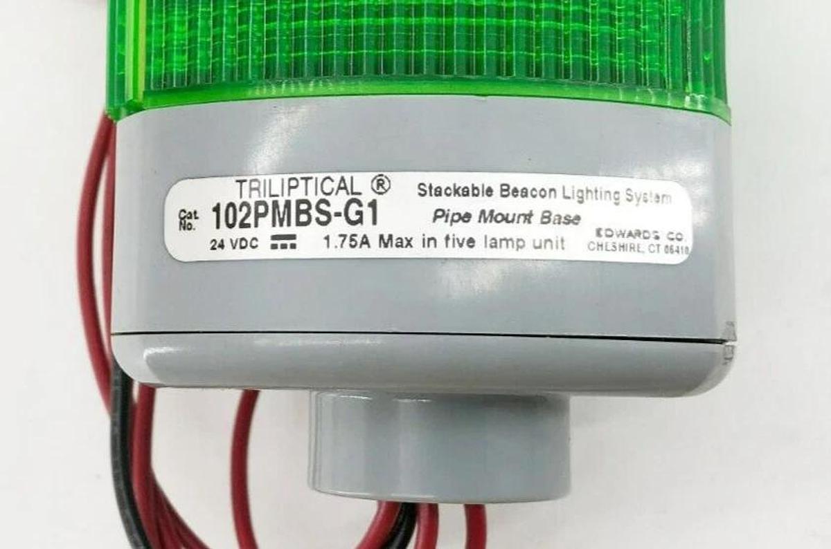 New Edwards 102SIN-RGA-G1 Tower Light 24VDC Red Yellow Green 102PMBS-G1