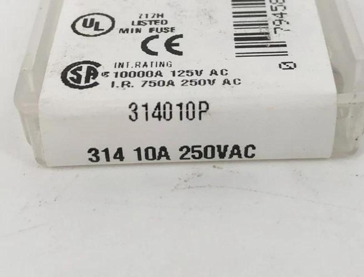 Lot of 10 New Littelfuse 314010P Ceramic Cartridge Fuses 10A 250VAC