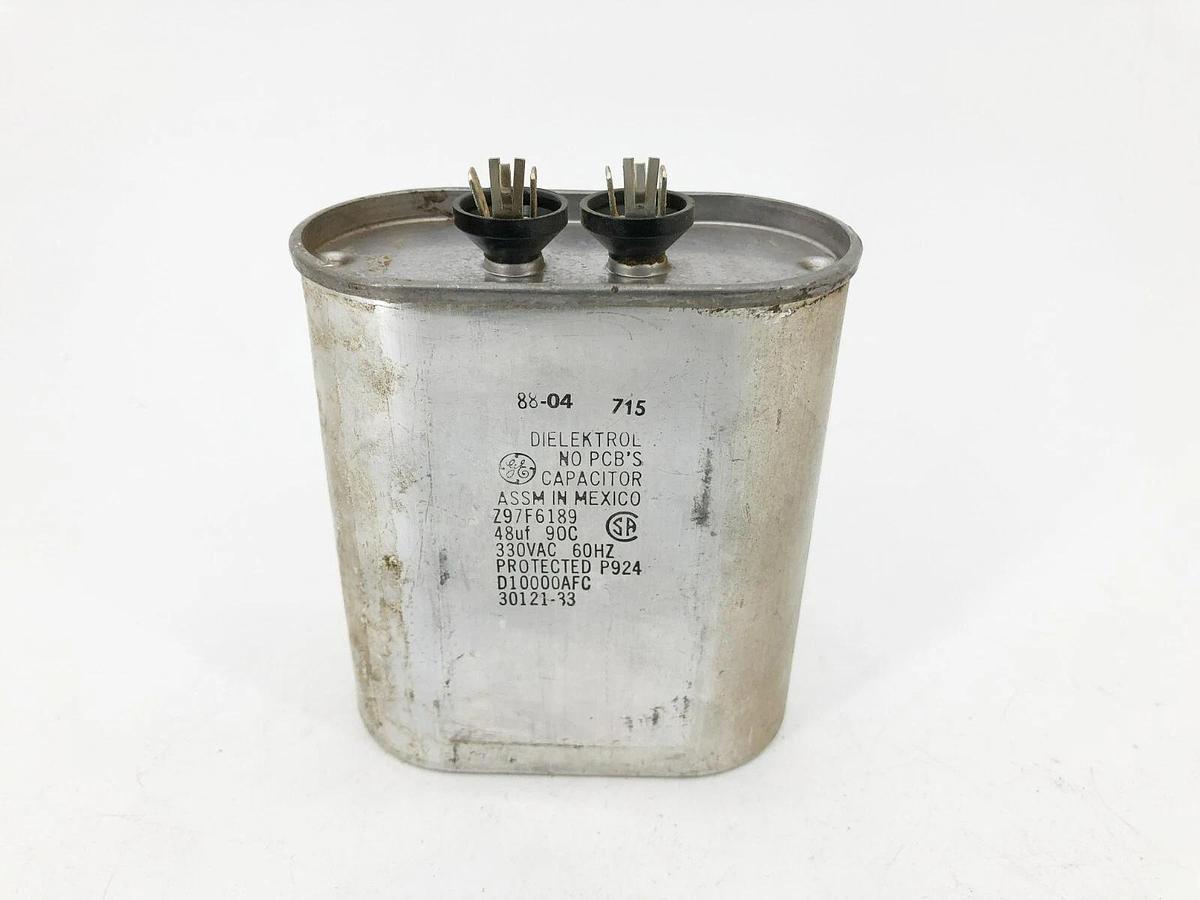 Used General Electric Z97F6189 Capacitor 300 VAC 60 HZ 30121-33