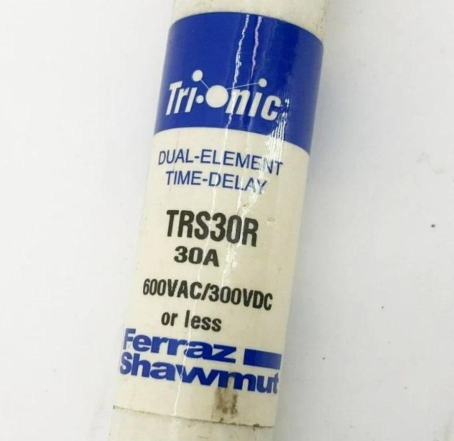 Lot of 2 New Ferraz Shawmut TRS30R Time Delay Fuses 30A 600VAC 300VDC