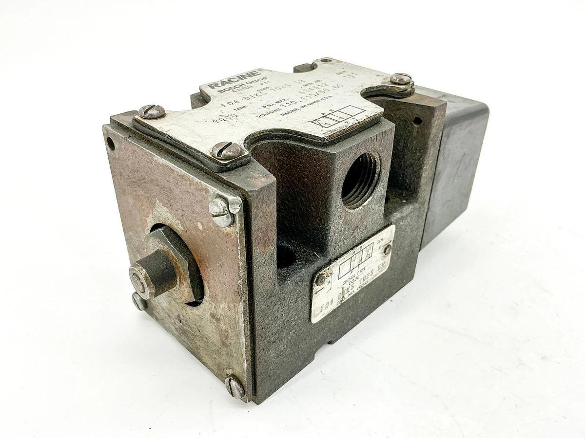 Used Racine Bosch FD4-DTKS-102S-52 Solenoid Valve 110/115V 654312