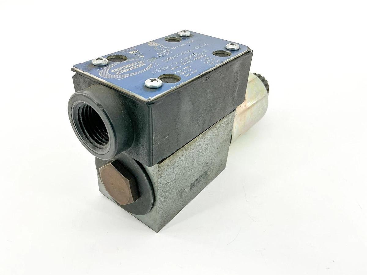 Used Continental Hydraulics VS5M-1A-GB-75L-K Directional Valve 24VDC 4000PSI 12W
