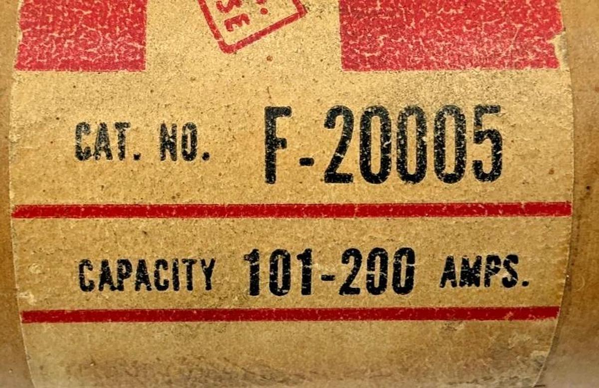 Used Economy Fuse F-20005 Renewable Time-Delay 200A 600V