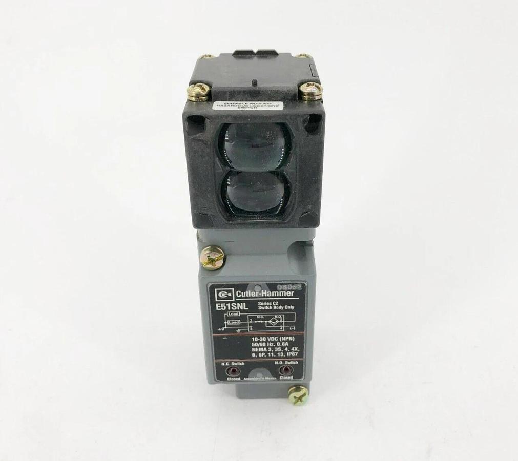 New Eaton E51NLC1 Thru-Beam Receiver Photoelectric Sensor 10-30VDC