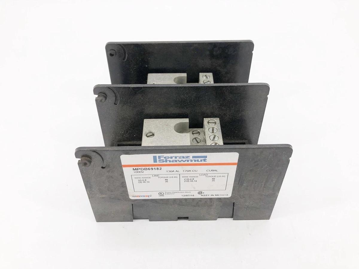 New Ferraz Shawmut MPDB69182 Distribution Block Open Style 1000VAC/DC - No Box