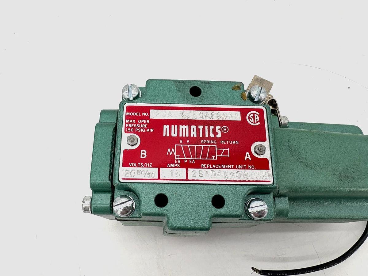New Numatics 12SAD4-0A00030 Solenoid Valve 120V 12SAD400OA00030 - No Box