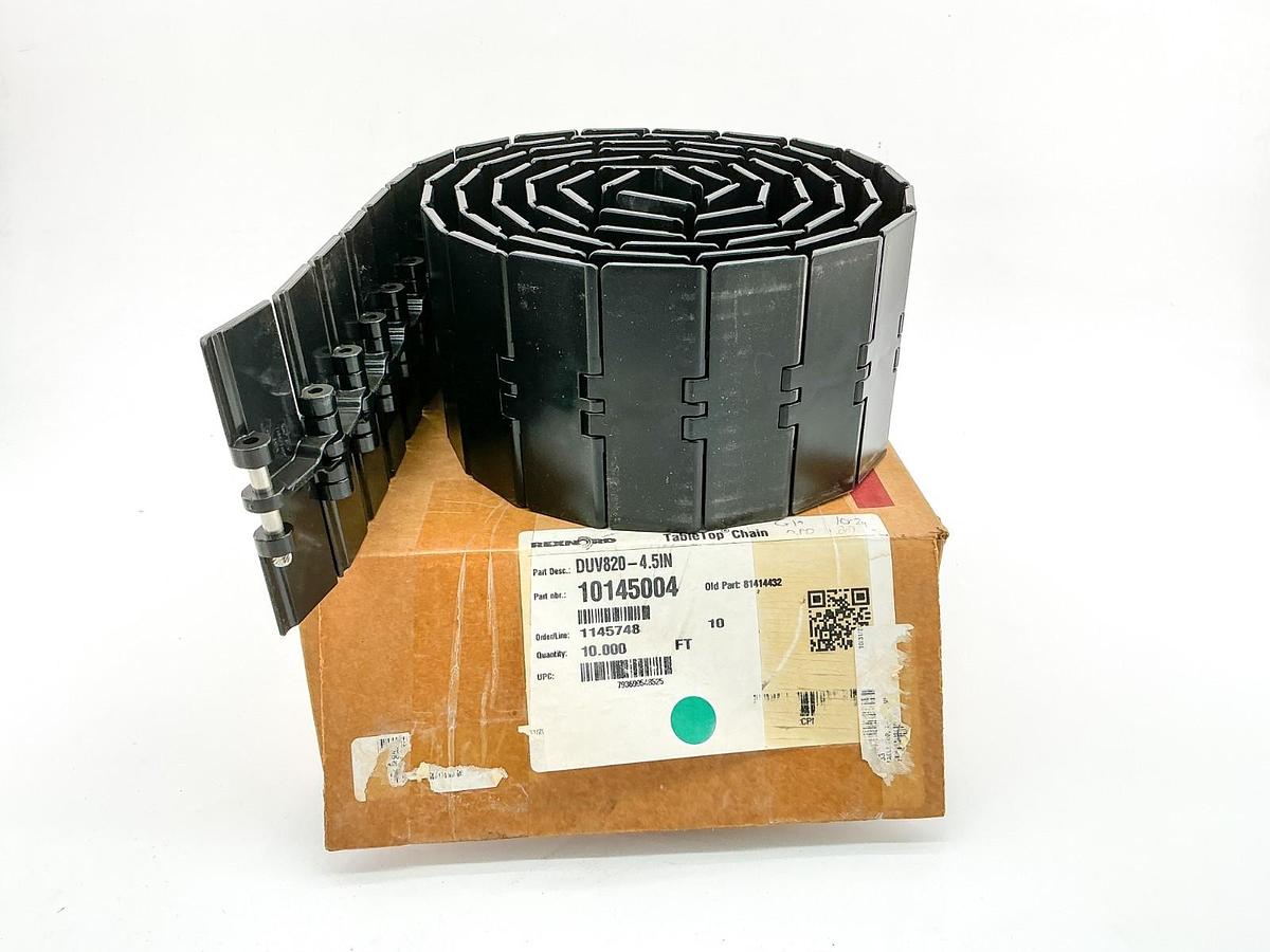 New Rexnord DUV820-4.5IN TableTop Chain 10FT 10145004 81414432