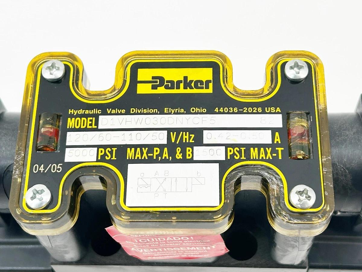 New Parker D1VHW030DNYCF5-82 Solenoid Valve 5000PSI 110/120V 0.50A