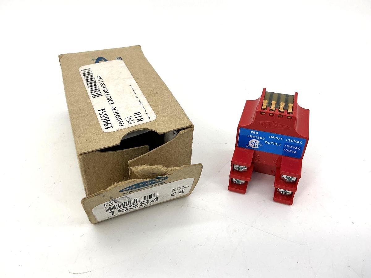 New Banner Engineering PBA Power Block Module 105-130VAC 50/60HZ 16384