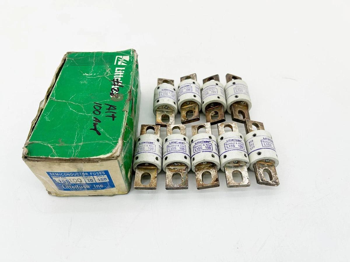 New Lot of 9 Littelfuse L15S100 Fast Acting Semiconductor Fuse 100A 150V