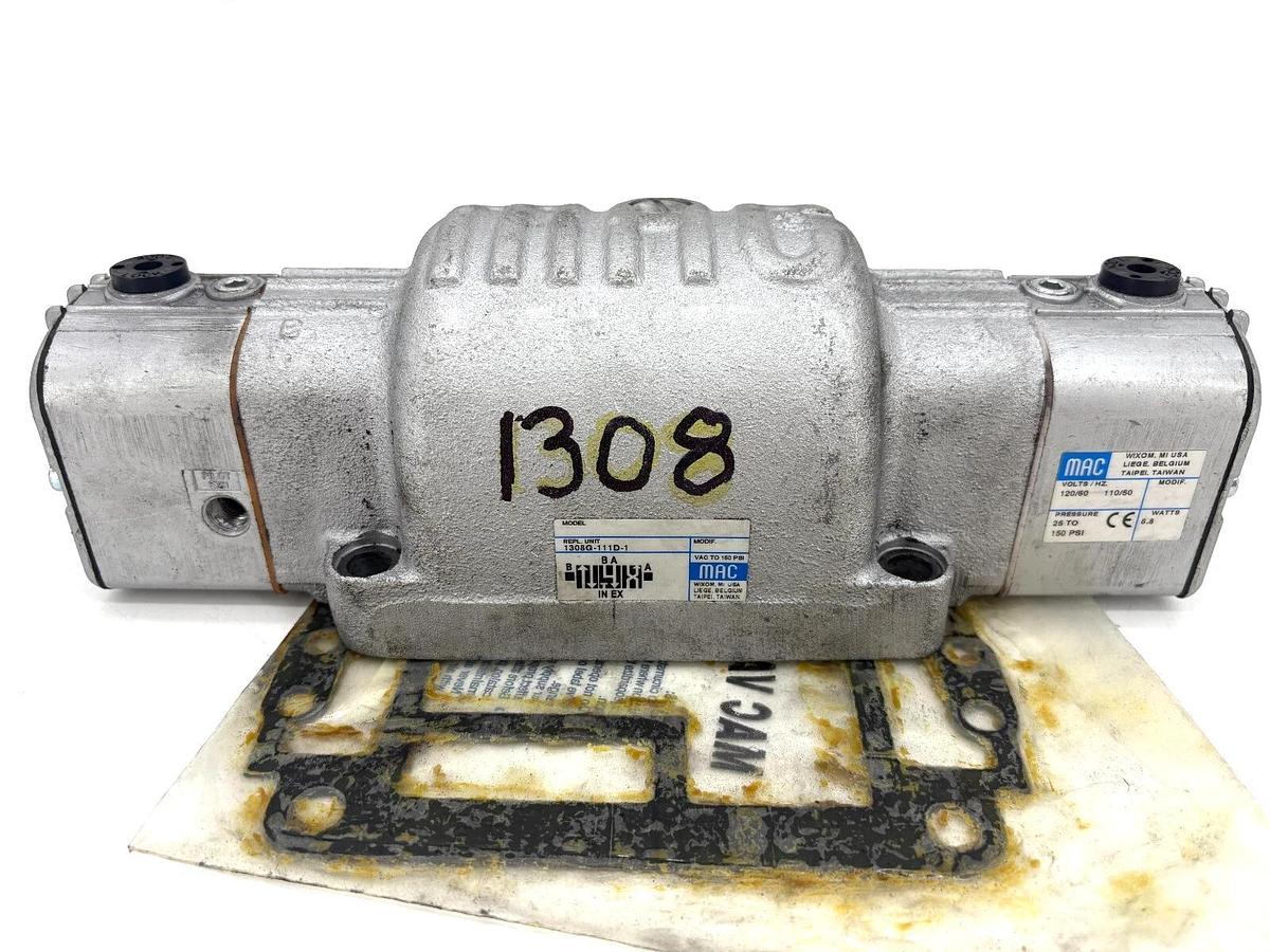 New MAC Valves 1308G-111D-1 Solenoid Valve 120VAC Coil - No Box