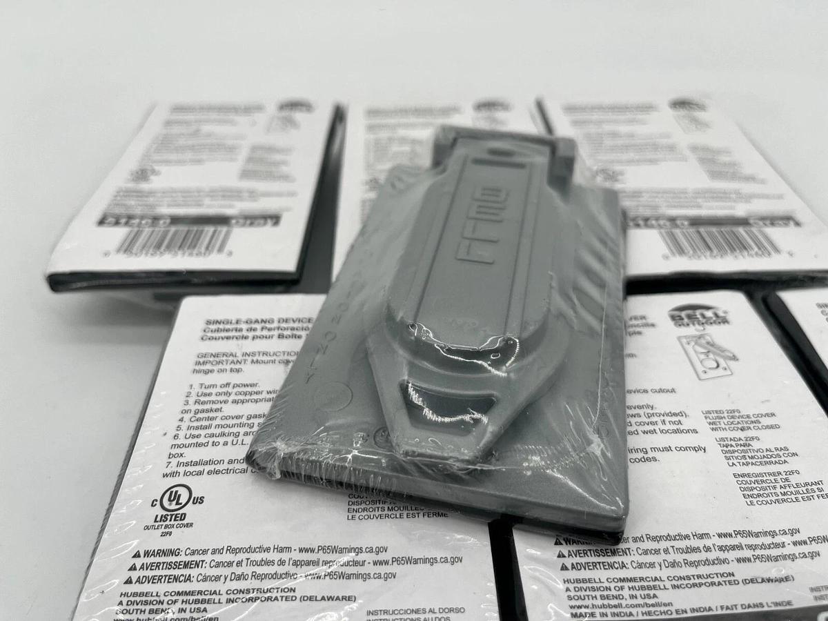 Lot of 7 New Hubbell Bell 5146-0 Single-Gang Weatherproof Device Cover