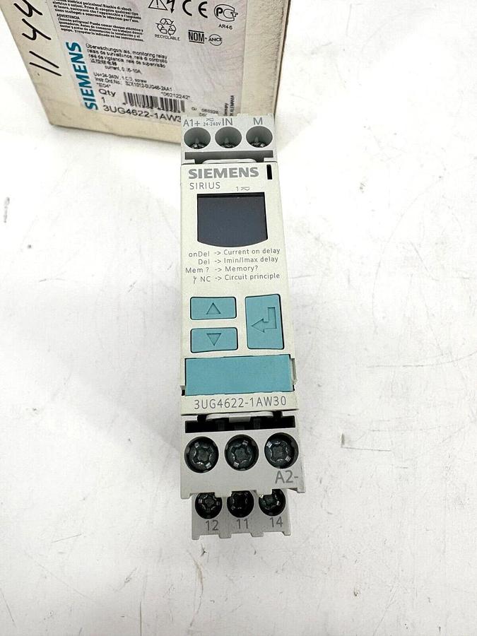 New Siemens 3UG4622-1AW30 Digital Current Monitoring Relay .05-10A Range