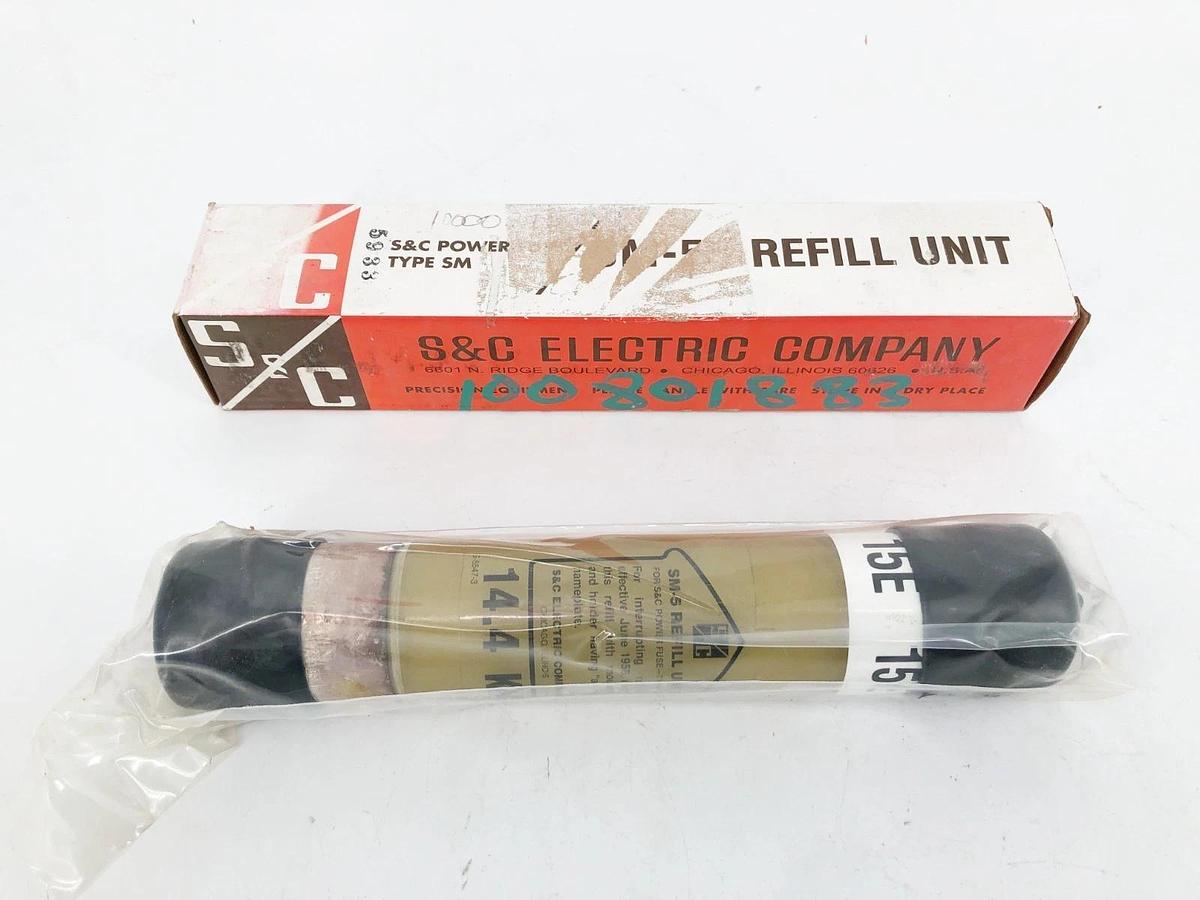 New S&C Electric 132025R4 Fuse 15E Amp 14.4KV SM-5 Refill Unit