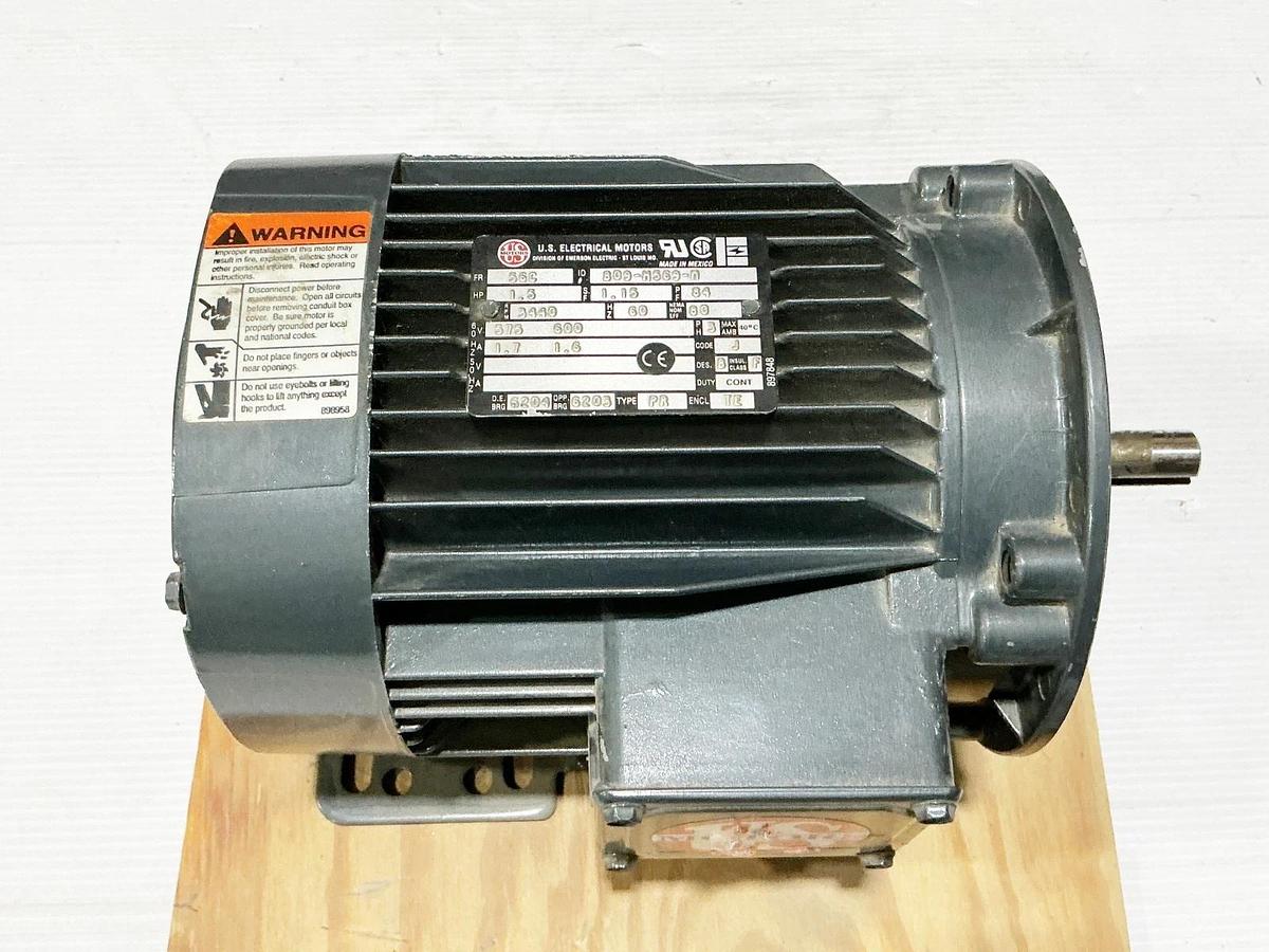 New U.S Motors 809-H569-M Electric Motor 1.5HP 575V 3440RPM 3PH 56C Frame