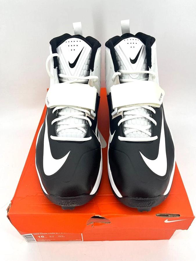 Nike Zoom Code ELT Stove Shark Black/White Size 16 Football Cleats