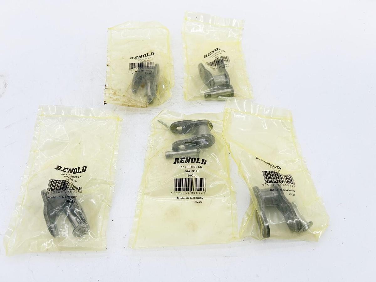 New Lot of 5 Renold 80A1S12I 80 Offset Chain Link 800L