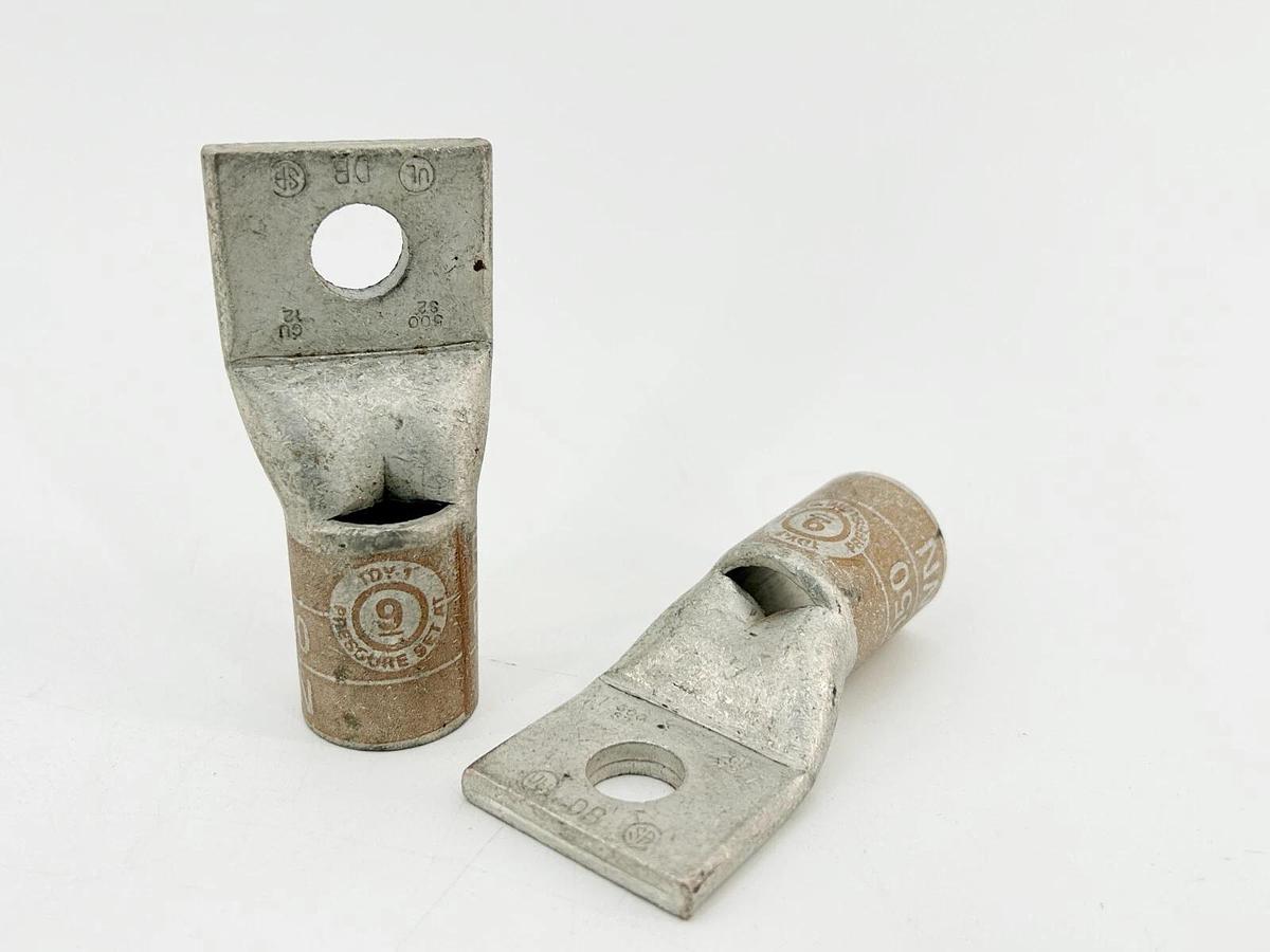 New Lot of 2 Penn-Union BLU-050 Terminal Lug 500MCM - No Box