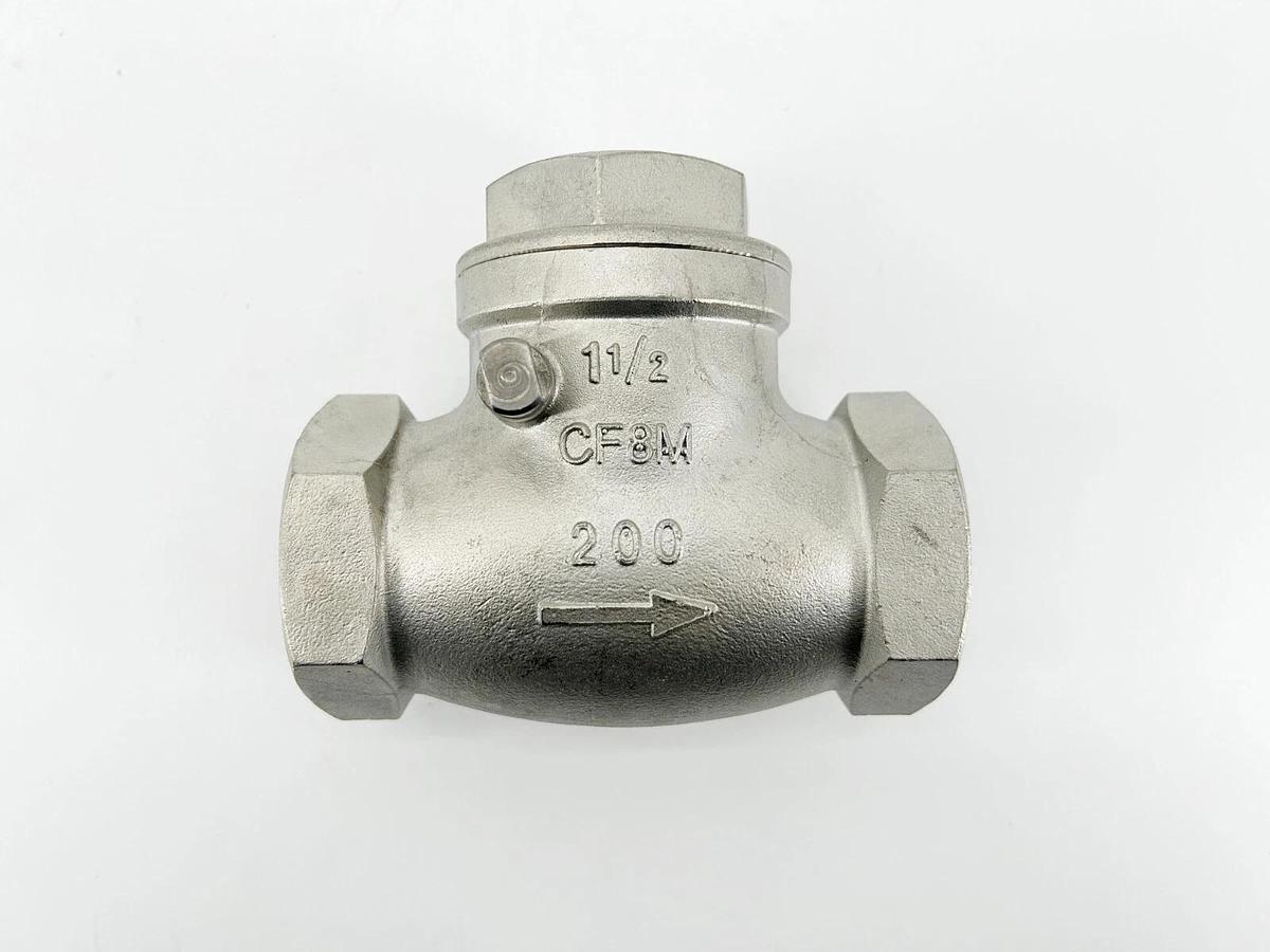 New FNW 1-1/2" Swing Check Valve CF8M 200WP Stainless Steel