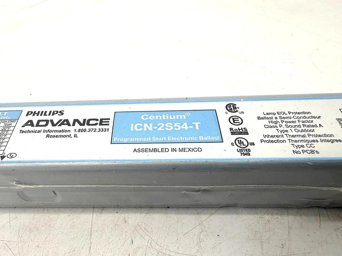 Philips Advance ICN-2S54-T Centium Programmed Start Electronic Ballast 120-277V