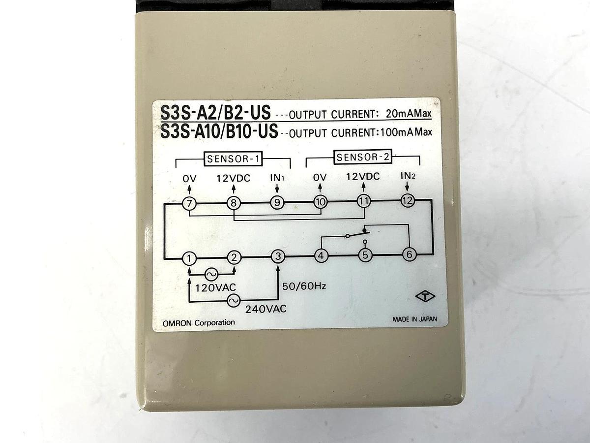 New Omron S3S-A10-US Controller Unit 12-Pin 120/240VAC Relay Contact 5A 250V