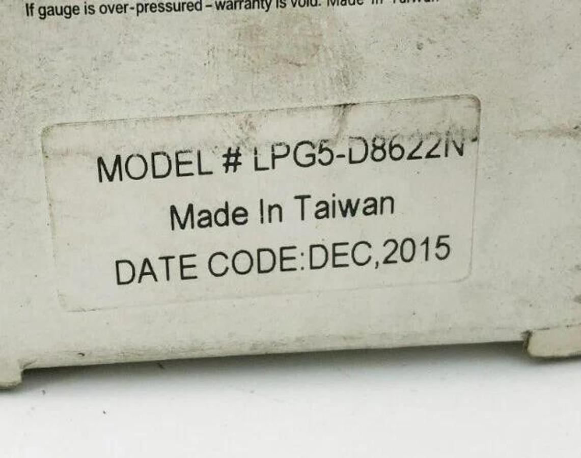 New Dwyer LPG5-D8622N Gauge 2.5" 0-100in w.c. Bottom Conn. 1/4NPT Male