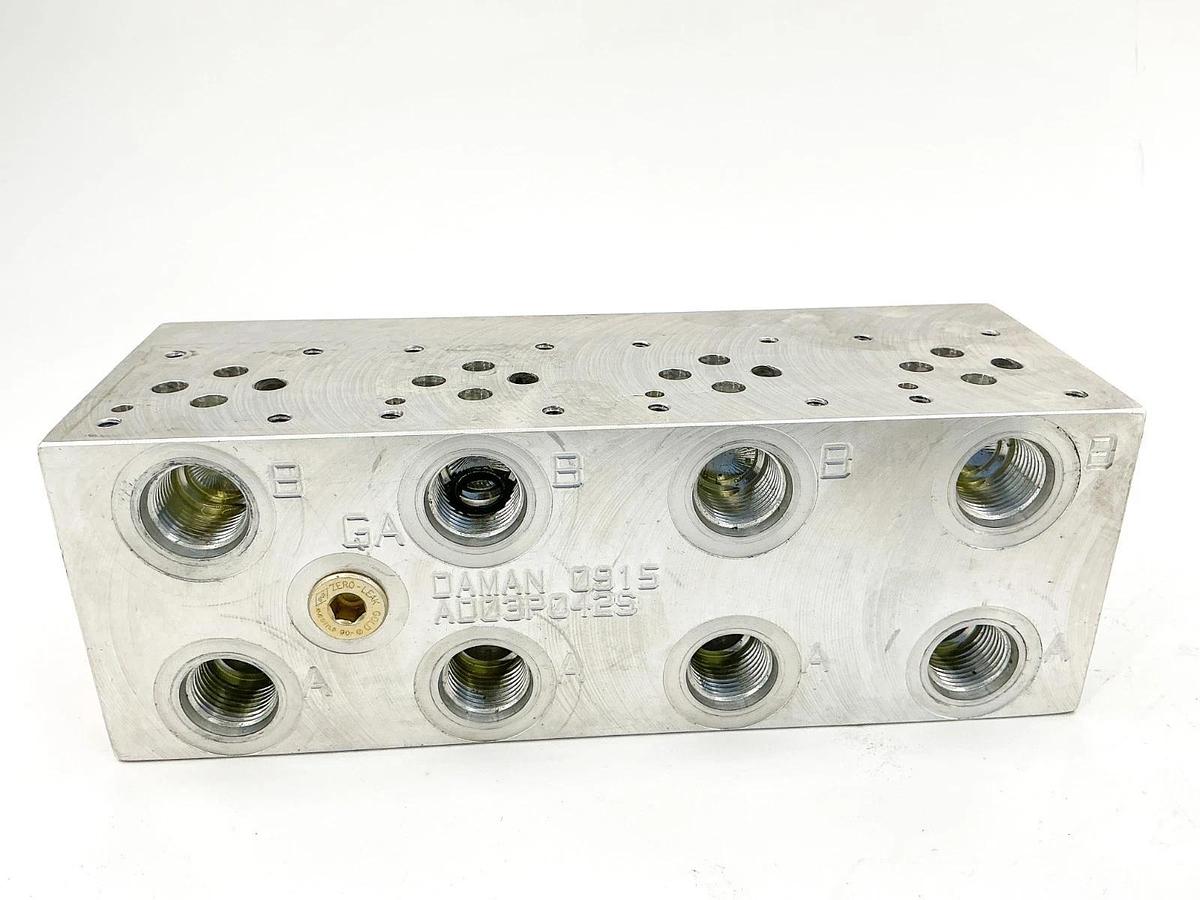 Used Daman AD03P042S Aluminum Valve Manifold 8 Port