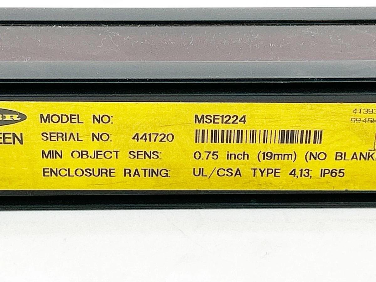 Used Banner MSE1224 Safety Light Screen Anodized Emitter 5Pin Mini-Screen