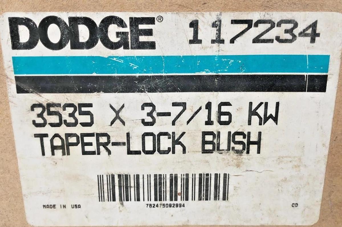 New Dodge 3535 X 3-7/16 KW Taperlock Bushing 117234
