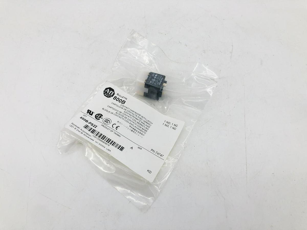 New Allen Bradley 800B-PS22 Ser. A Contact Cartridge With Latch 1NO 1NC 74747