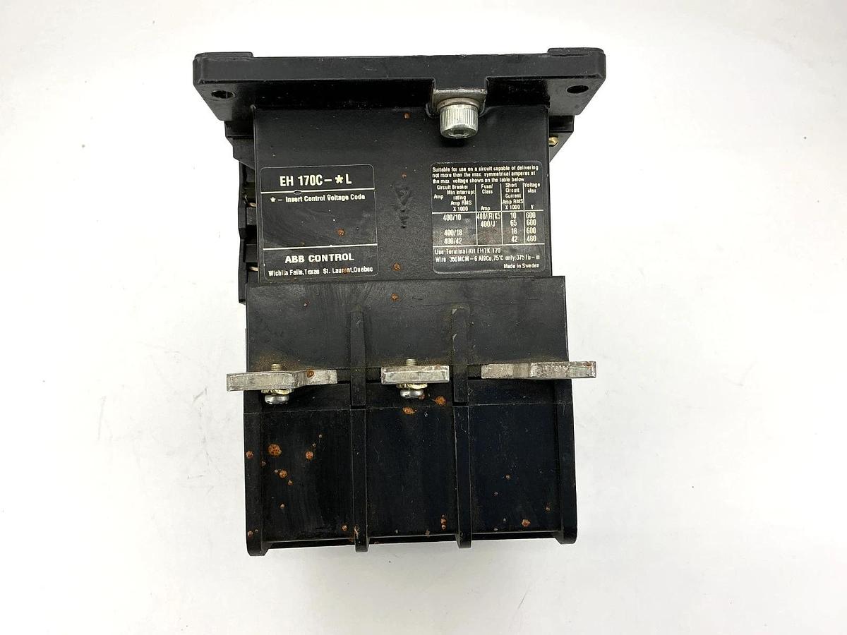 Used ABB EH-170C-*L Contactor 3P 3-Phase 230A 600V Coil 110/120V 50/60HZ EH170C*L