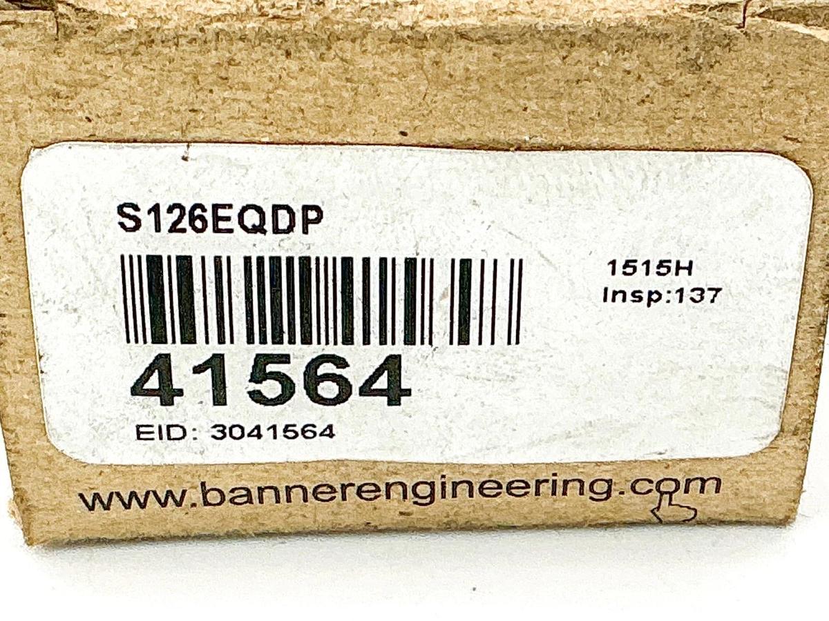 New Banner Engineering S126EQDP Photoelectric Sensor 10-30VDC 41564