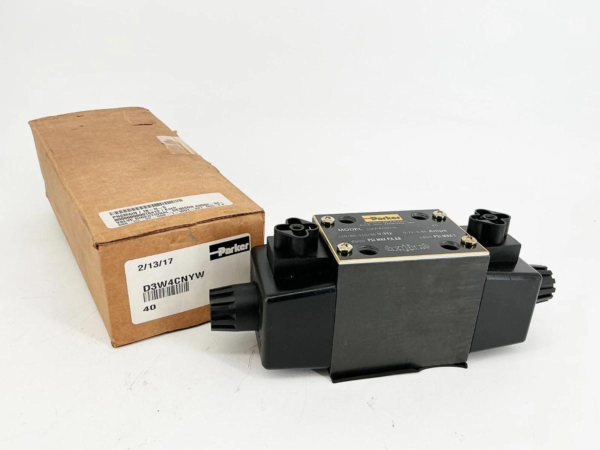 New Parker D3W4CNYW 40 Directional Control Valve 5000PSI 110/120V .8A