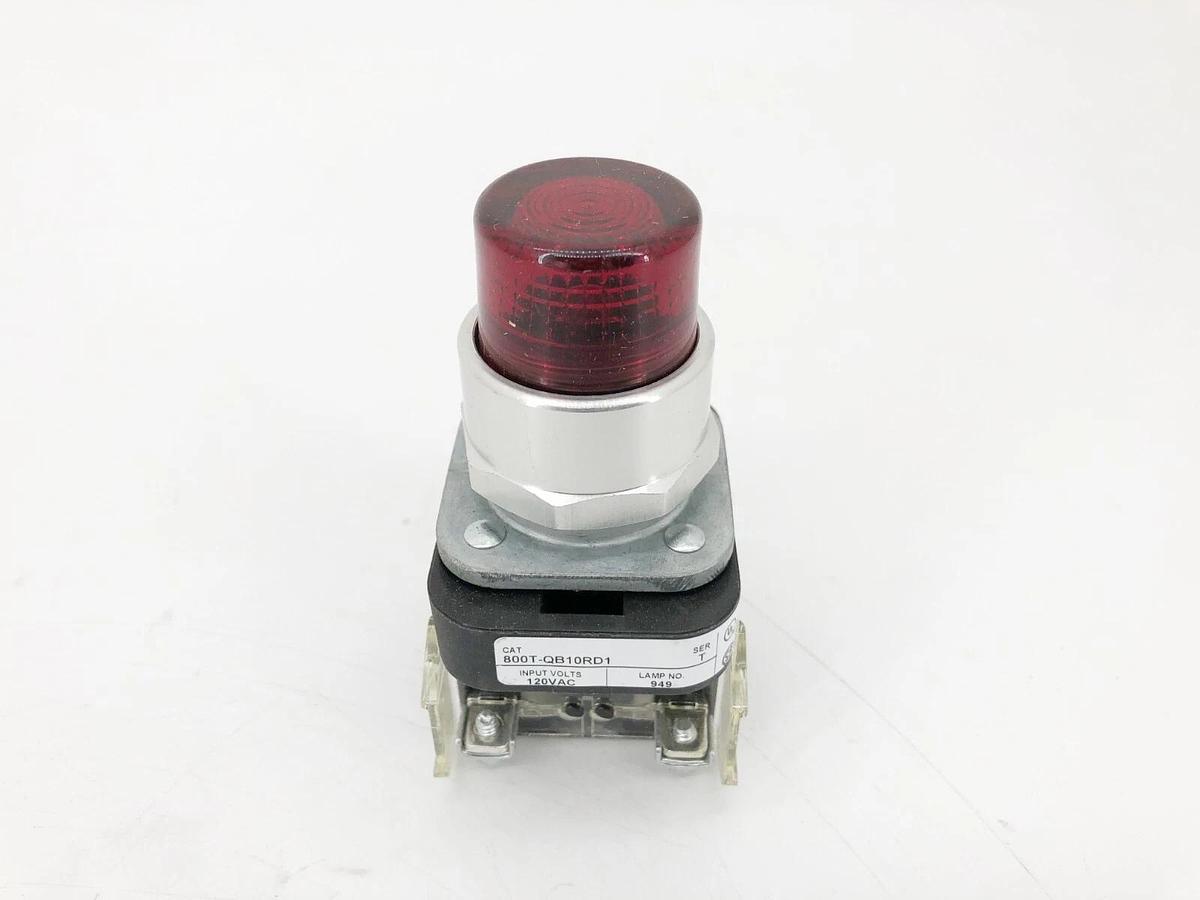 New Allen-Bradley 800T-QB10RD1 Ser. T Red Illuminated Pushbutton 120V