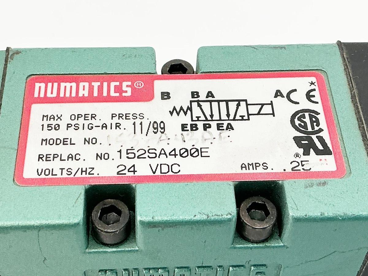 New Numatics 153SA43AE Solenoid Valve 24VDC 150PSIG .25 Replac.152SA400E No Box