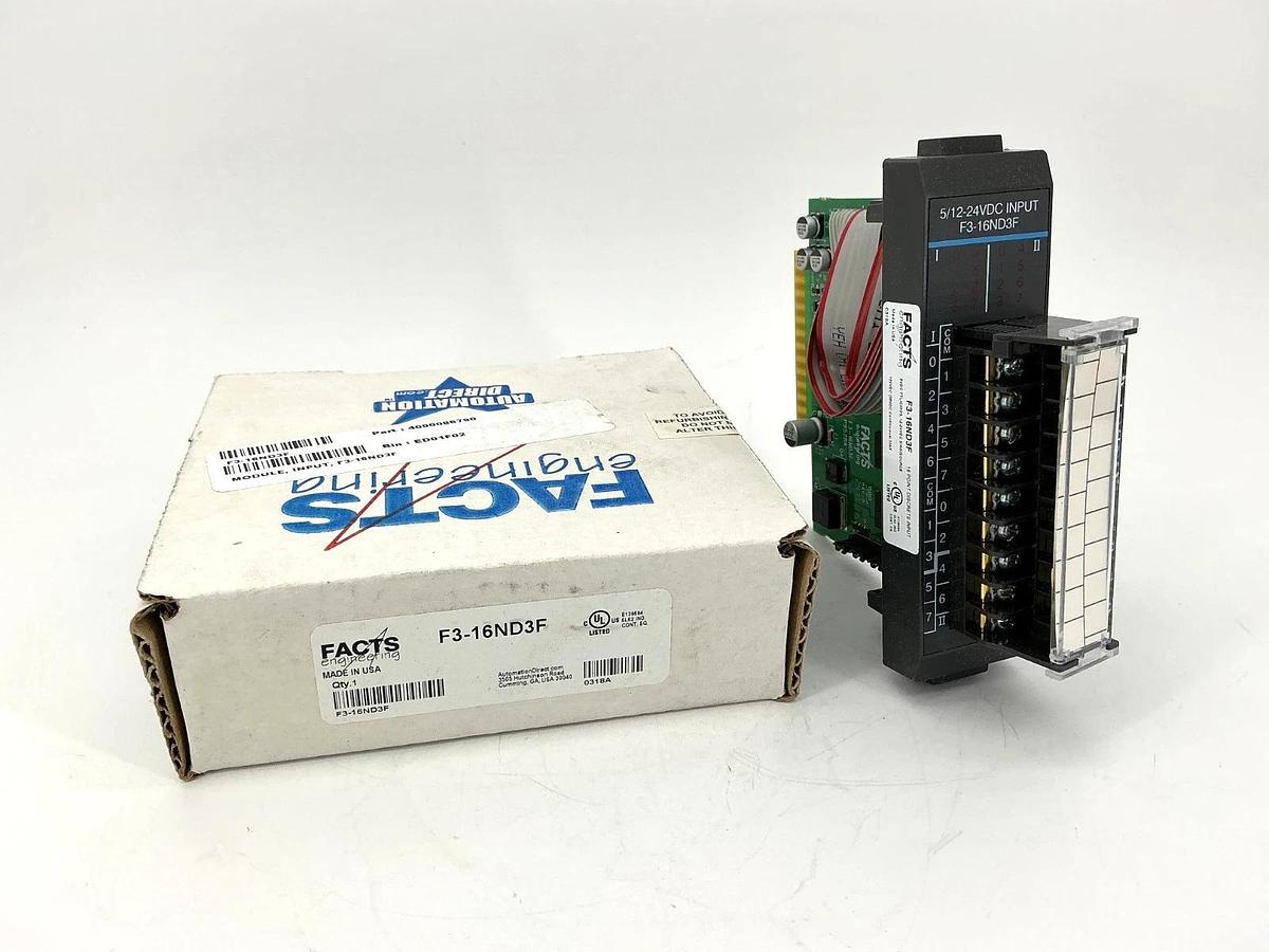 New Facts Engineering F3-16ND3F Discrete Input Module 16-Point 12-24VDC F316ND3F
