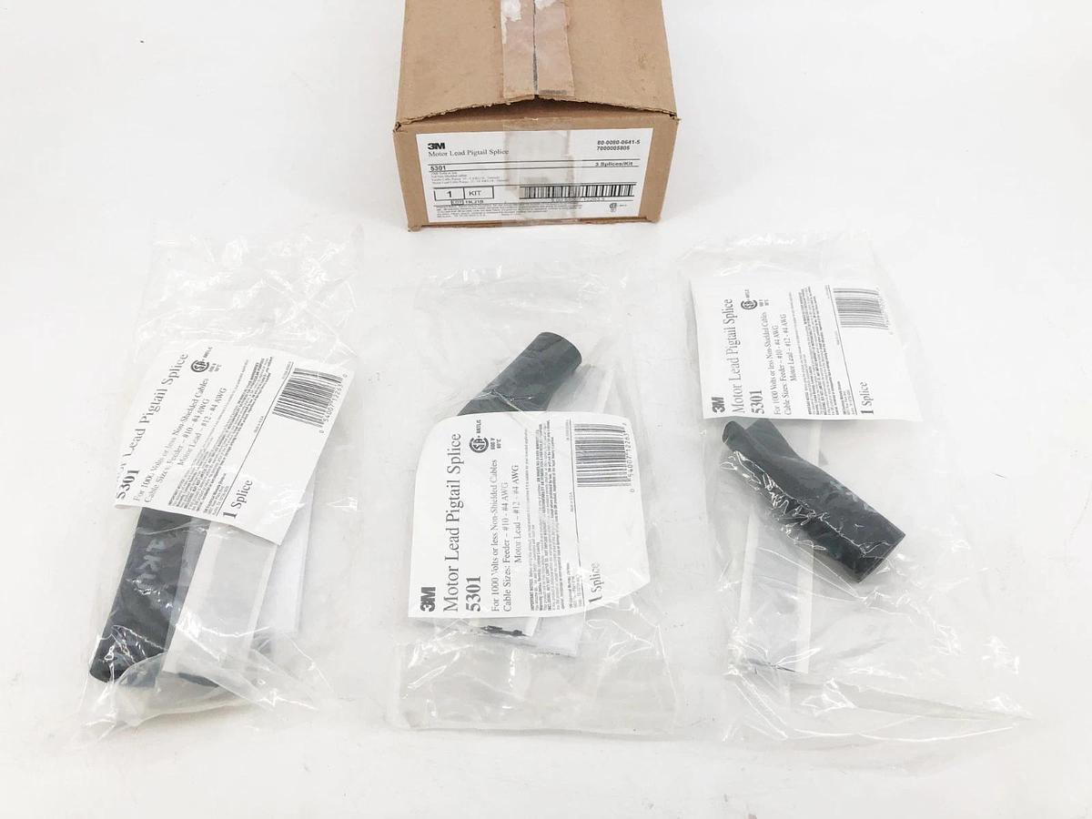 New 3M 5301 Motor Lead Pigtail Splice Kit 1000V or Less (3 Splices)