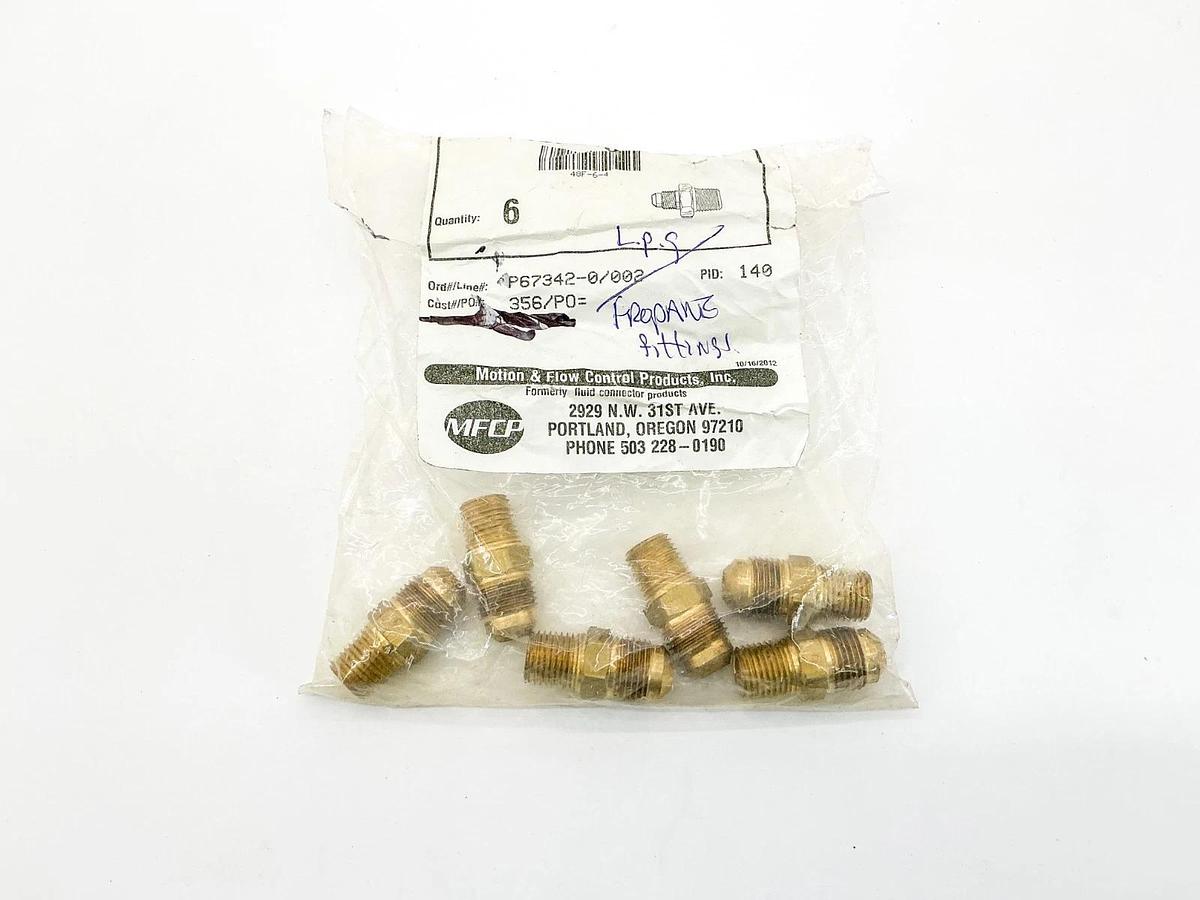 New Lot of 6 MFCP 48F-6-4 Flare Fitting