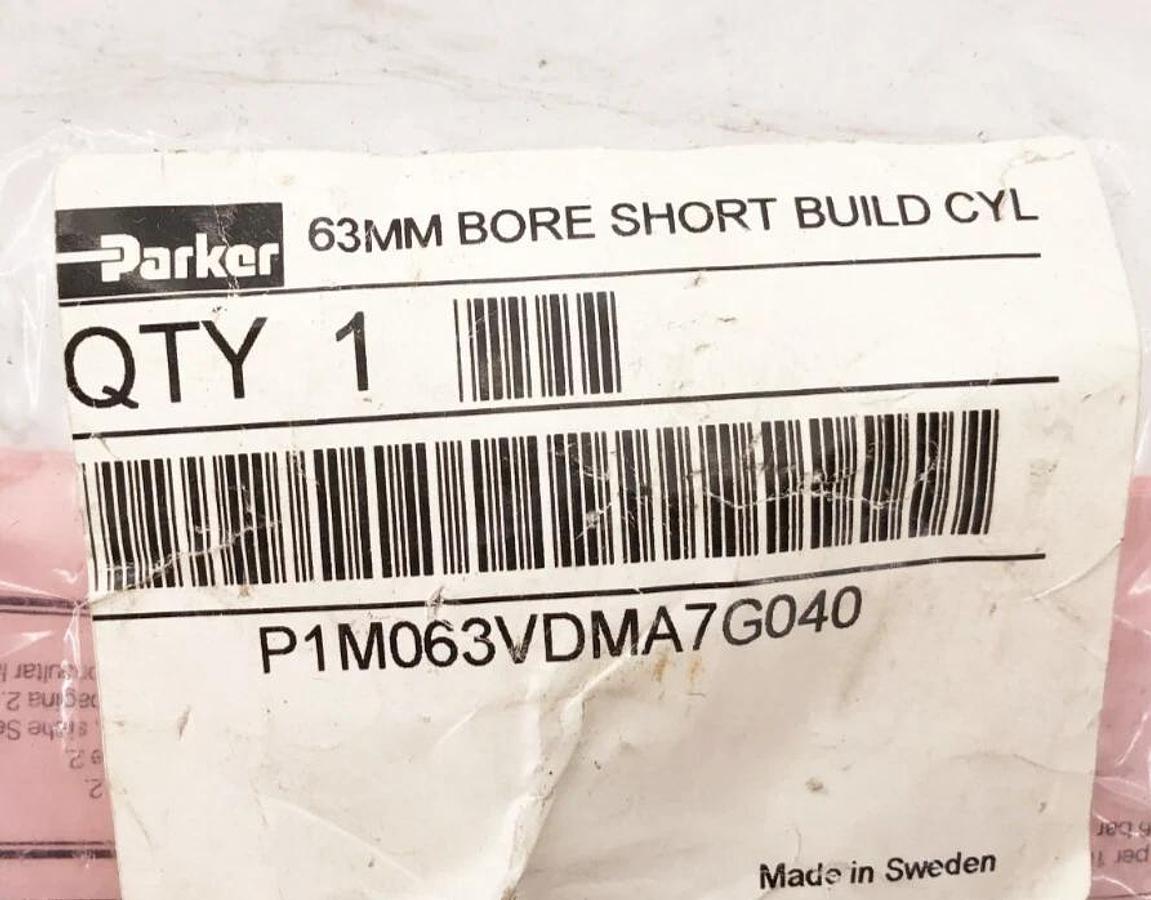 New Parker P1M063VDMA7G040 Short Build Cylinder 63mm Bore 40mm Stroke