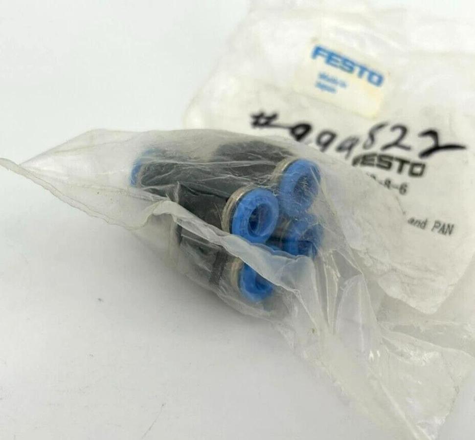 Lot of 2 New Festo QSQ-8-6 Fittings For Tube PUN and PAN, 153210