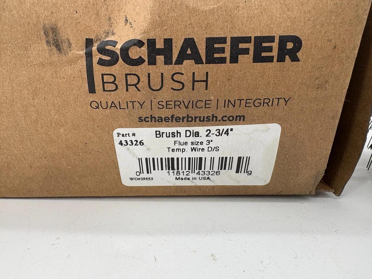 New Schaefer 43326 Flue Brush Tempered Wire 2-3/4" Brush Diameter