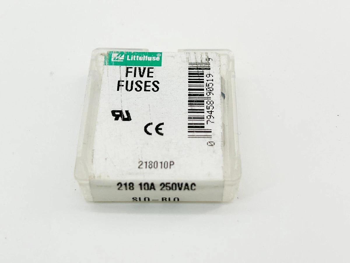 New Lot of 15 Littelfuse 218010P Glass Fuse 10A 250V 5X20MM