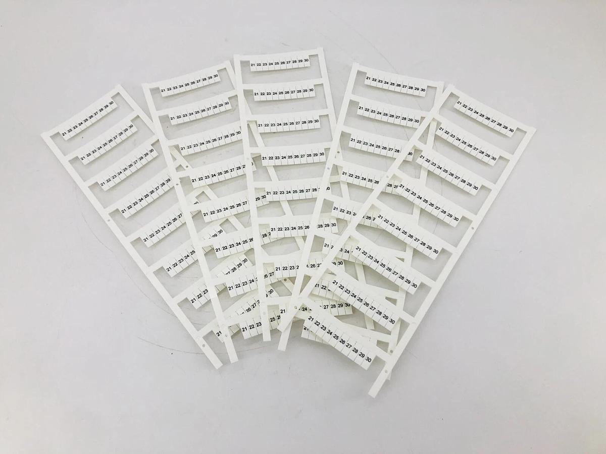 Box of 5 New Allen-Bradley 1492-MS5XH21-30 Ser. A Horizontal Marker Cards