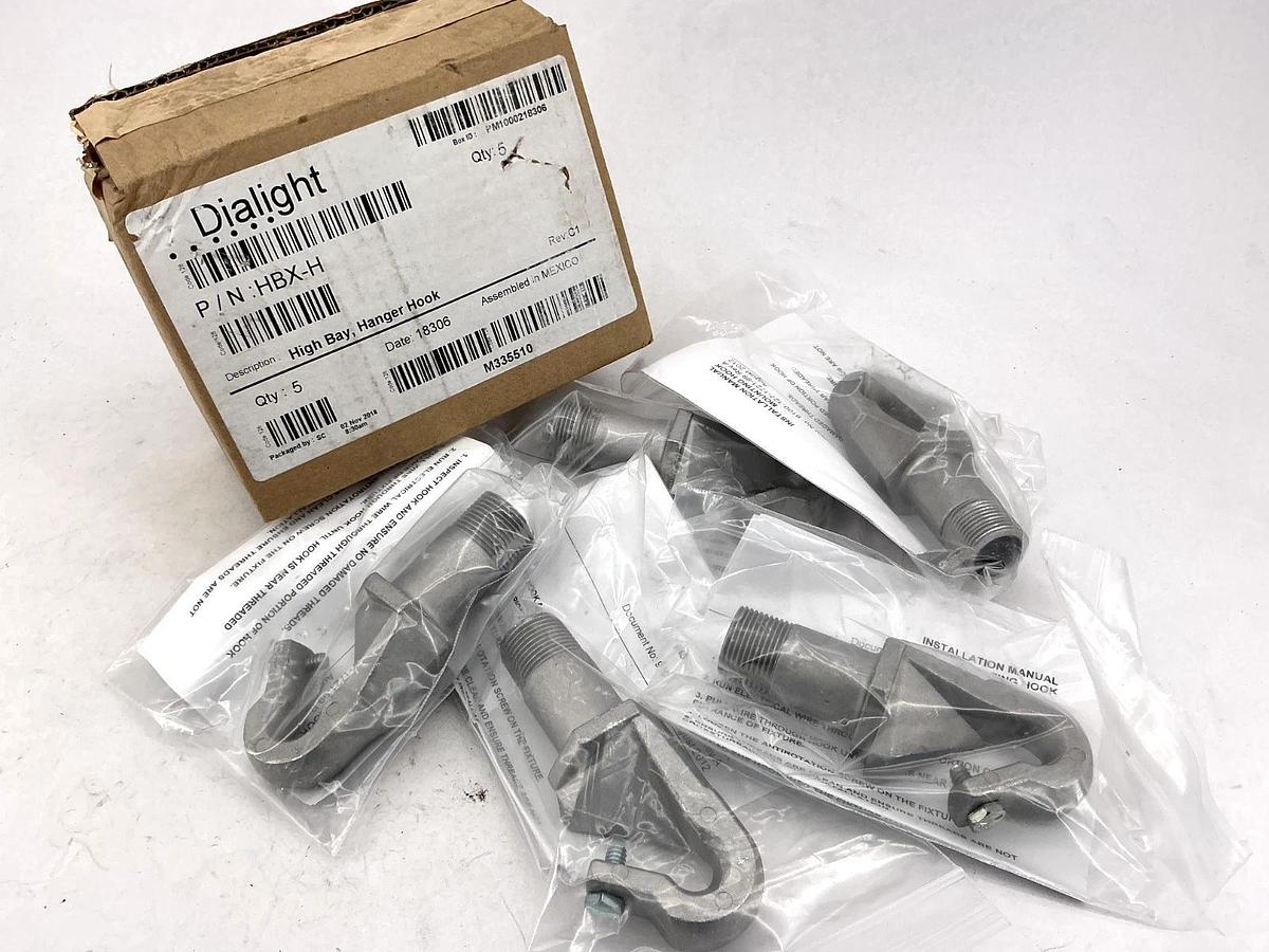 Lot of 5 New Dialight HBX-H High Bay, Hanger Hook Mounting Hanger Hook