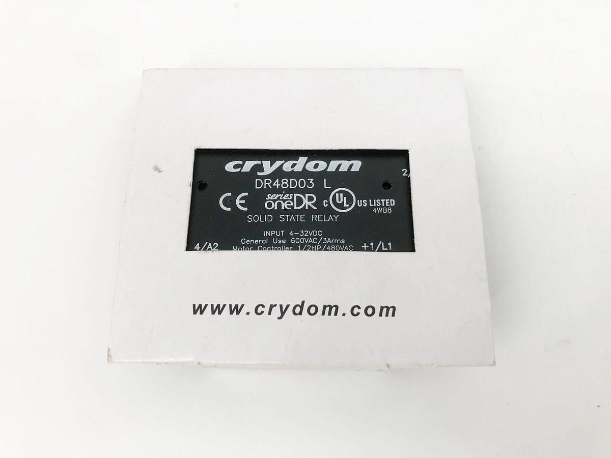 New Crydom DR48D03 Solid State Relay Input 4-32VDC 48-600VAC 3A - No Box