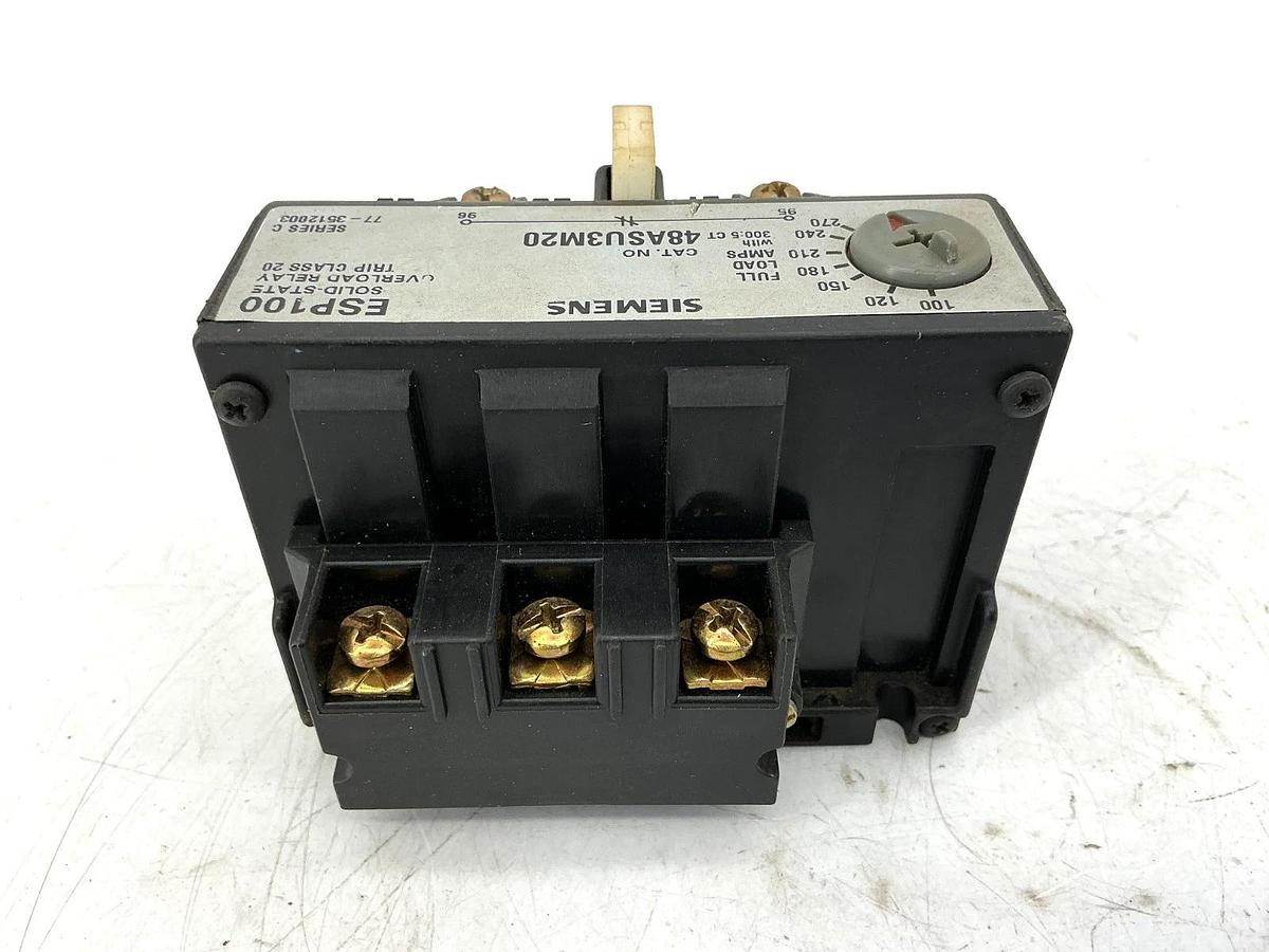New Siemens 48ASU3M20 Ser C Overload Relay Solid State 3PH 100-270FLA - No Box
