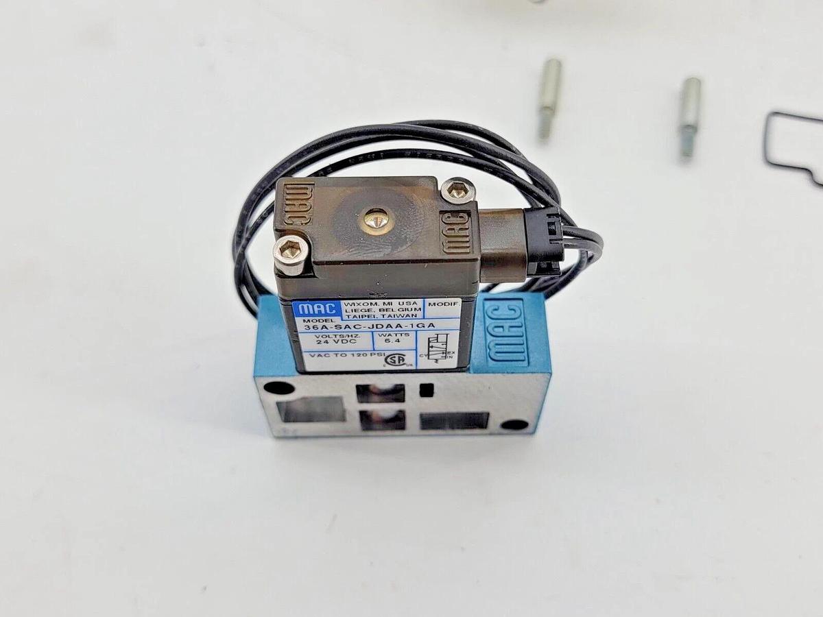 New Mac Valves 36A-SAC-JDAA-1GA Solenoid Valve 24VDC 5.4W Vac-120PSI