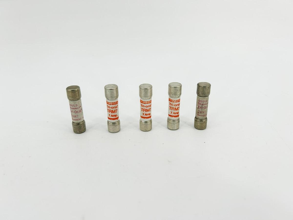 Lot of 5 New Gould Shawmut TRM7 Time Delay Fuse 250VAC 7A